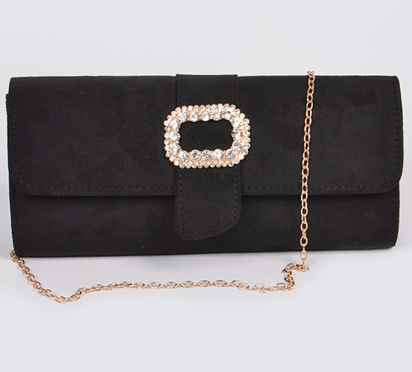 Black Suede Clutch