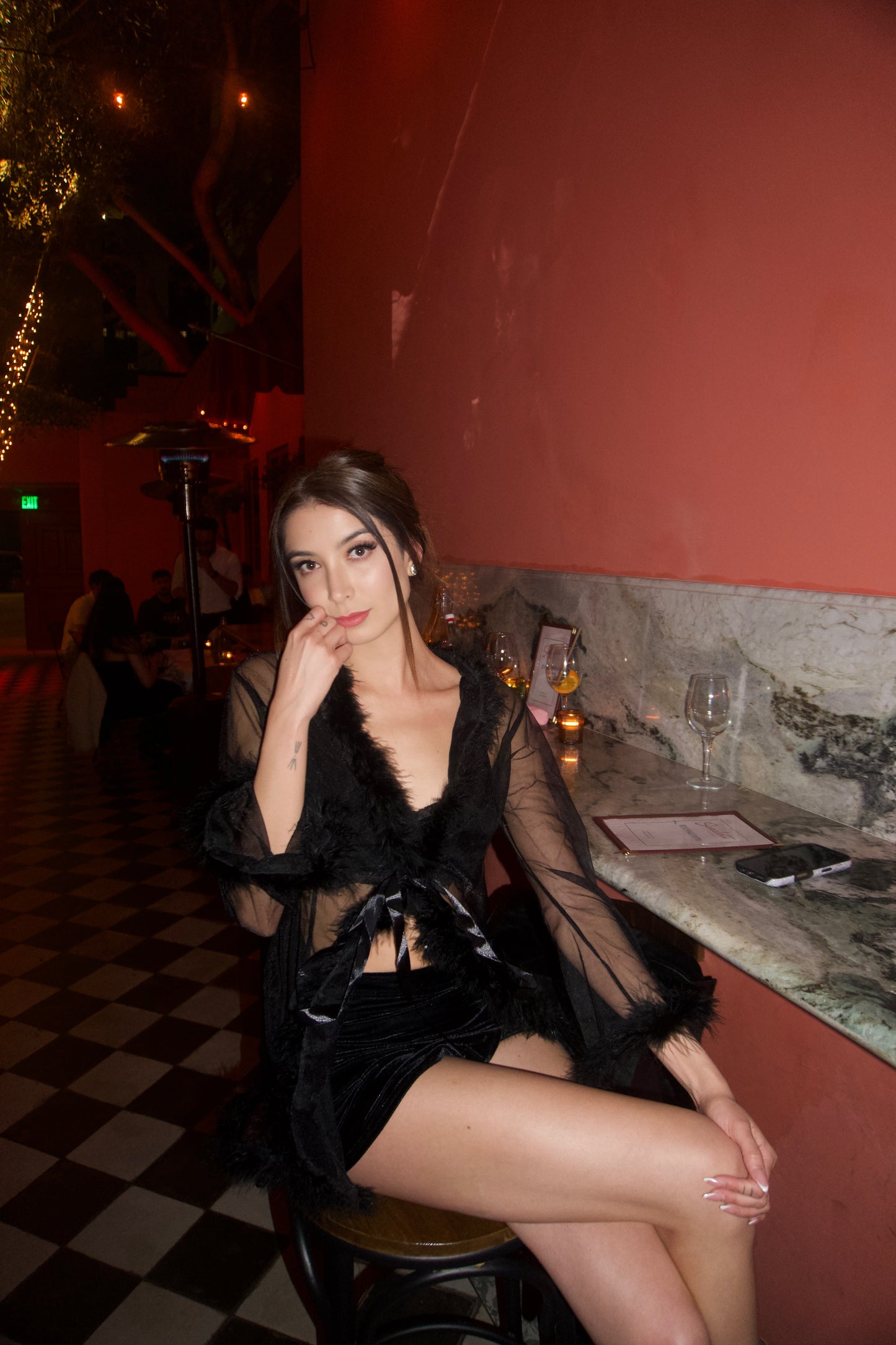 Alice Marabou Robe