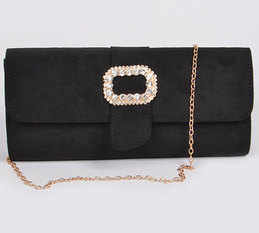 Black Suede Clutch