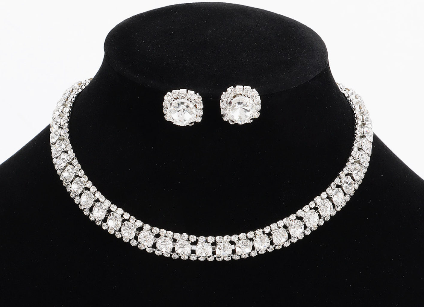Rhinestone Necklace Set