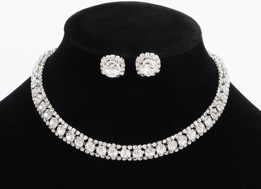 Rhinestone Necklace Set