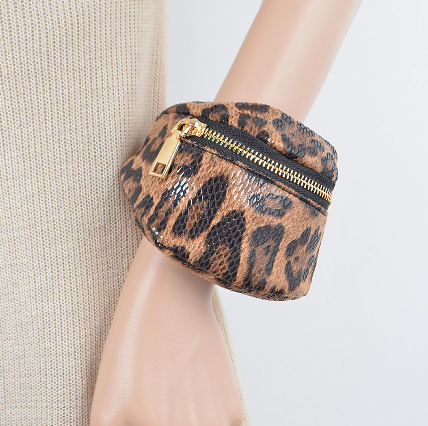 Leopard Mini Wrist Bag