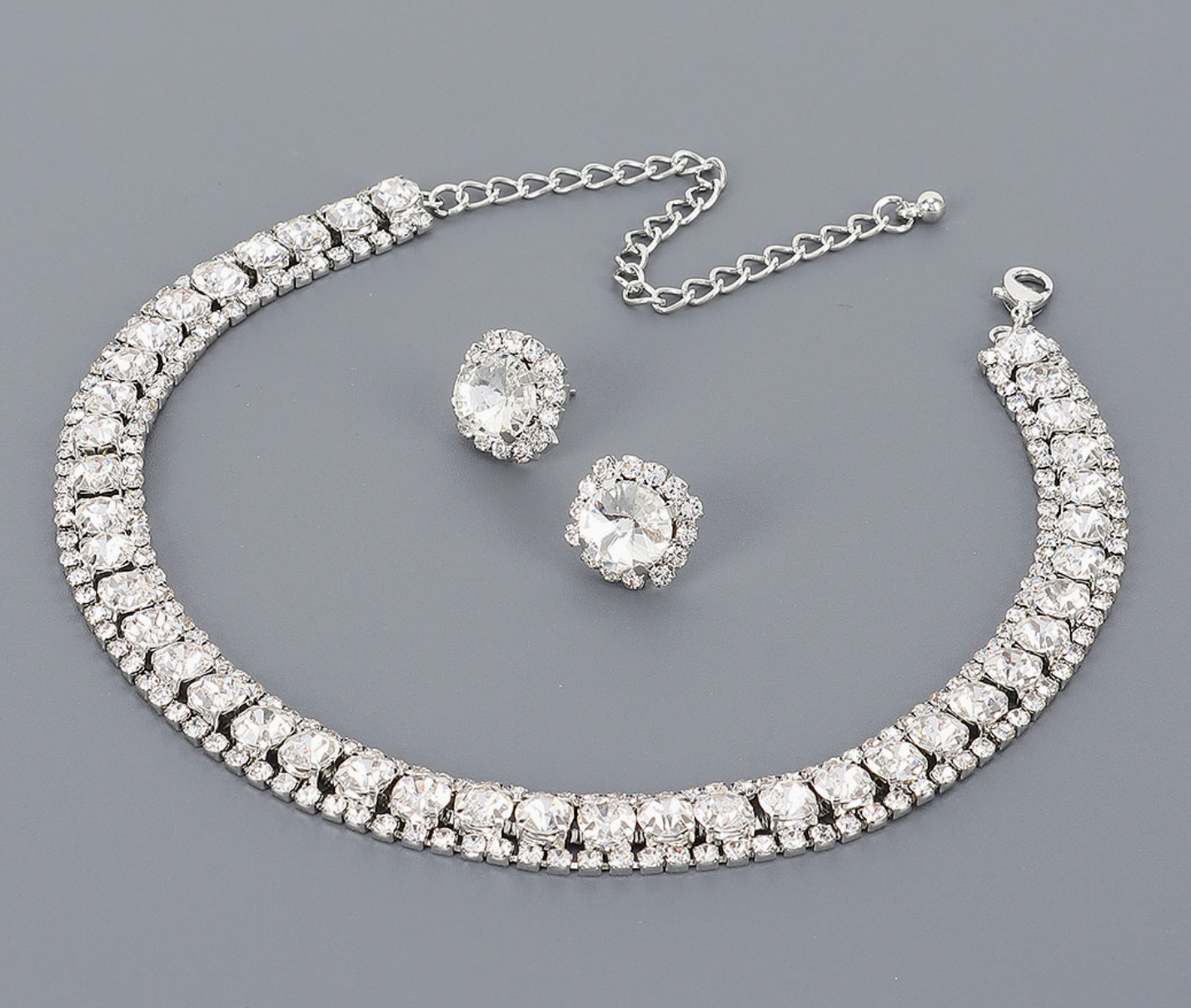 Rhinestone Necklace Set